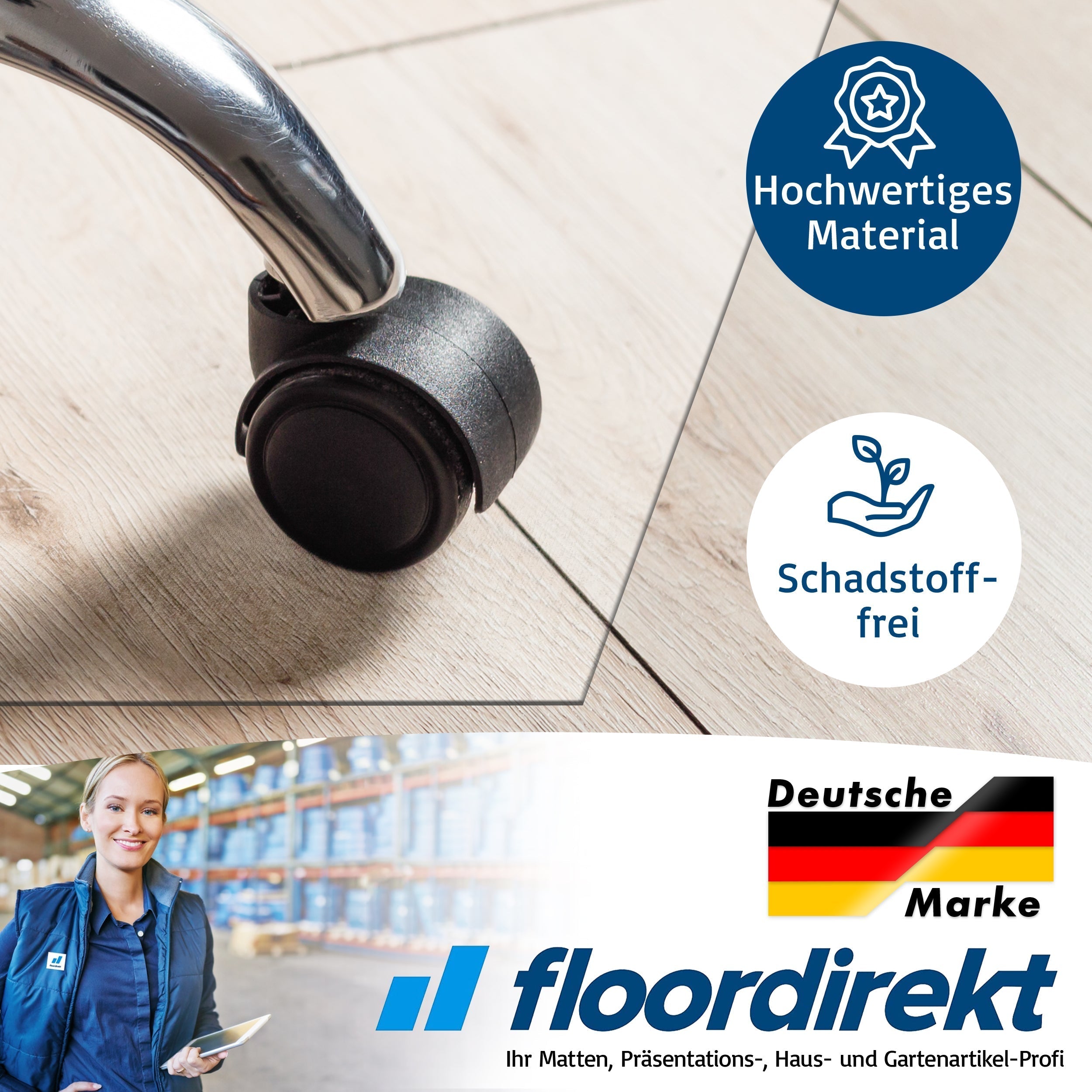 Chair Mat for Hard Floors | NEO Plus | Transparent