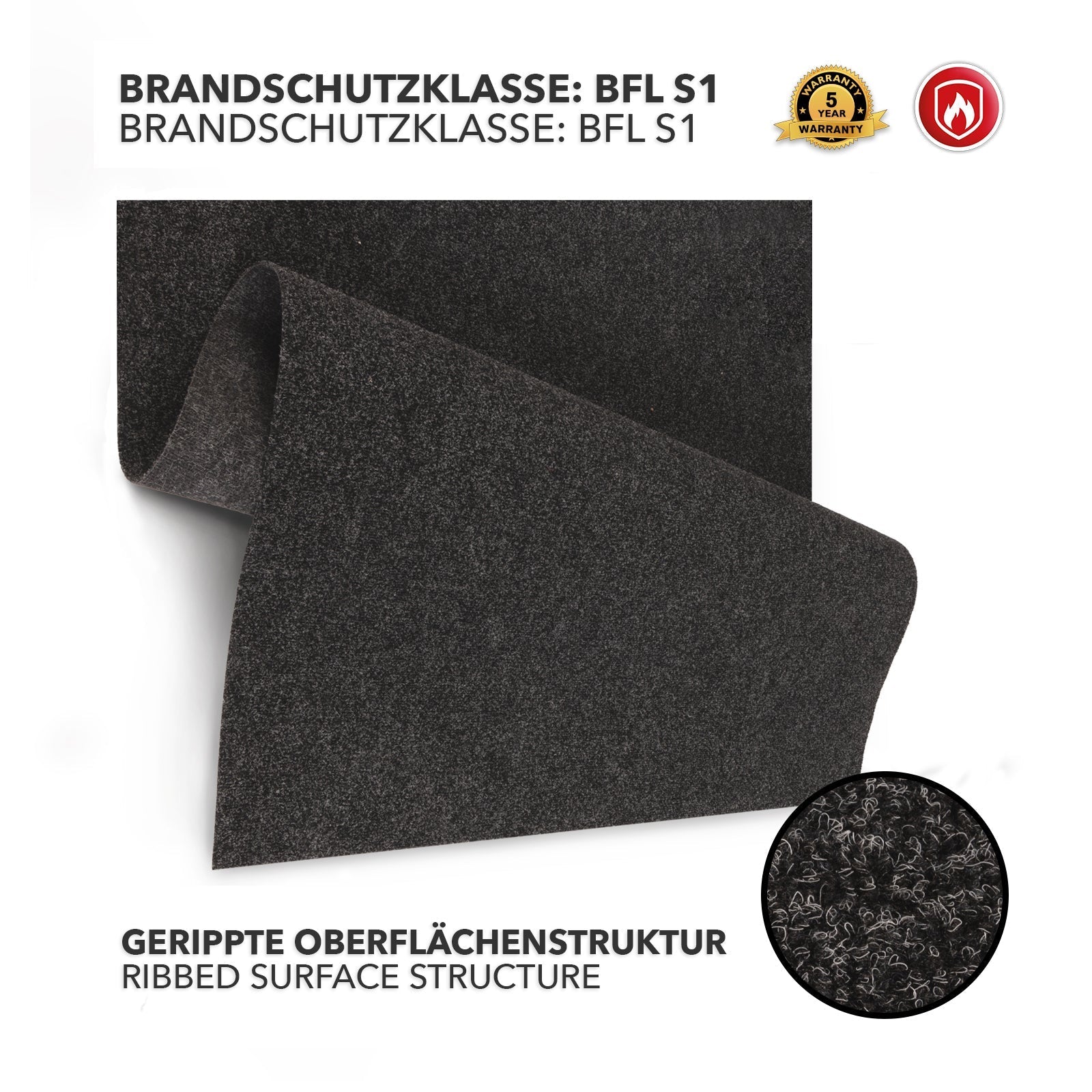 BBQ Mat Dalton | Barbecue Protection Mat | Outdoor Mats for the Barbecue | Fire Retardant