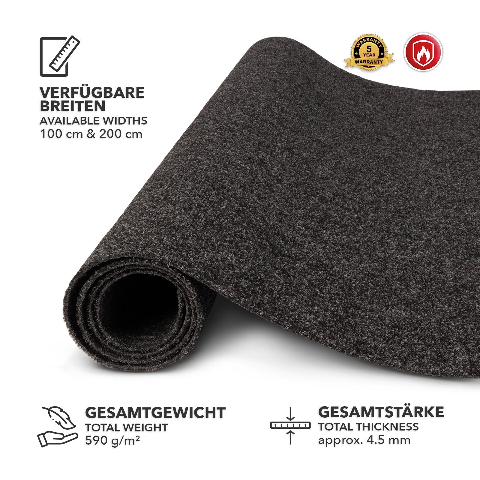 BBQ Mat Dalton | Barbecue Protection Mat | Outdoor Mats for the Barbecue | Fire Retardant