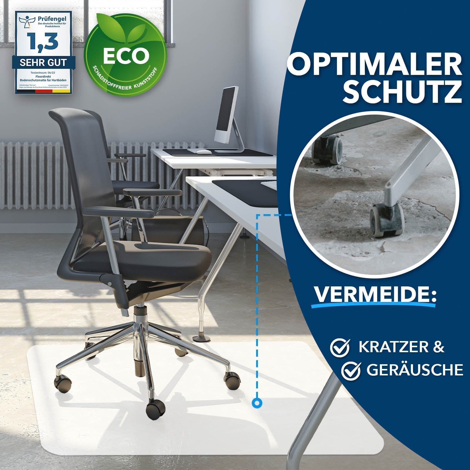 Chair Mat for Hard Floors | Polypropylene | Semi-transparent