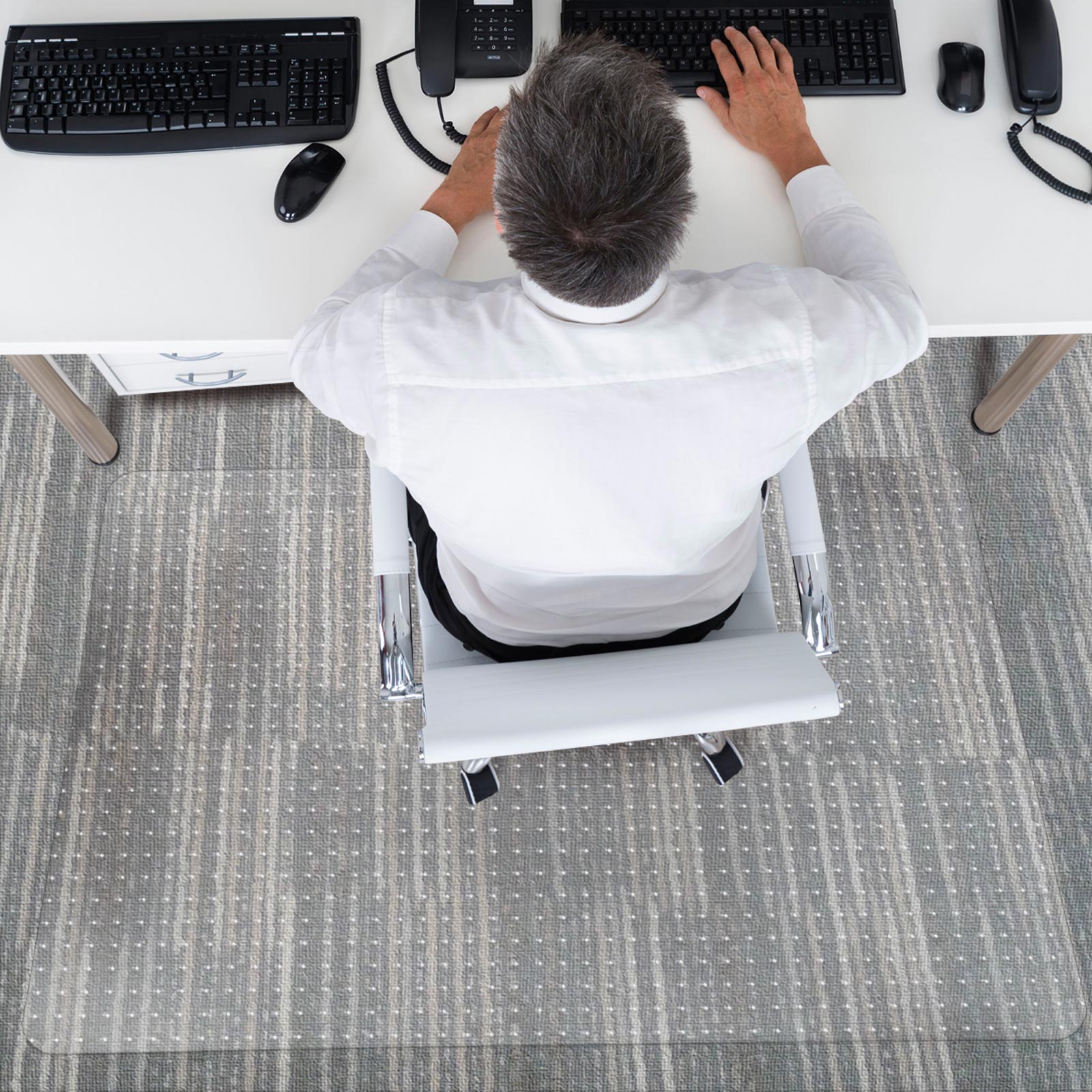 Chair Mat for Carpet Floors | Highly Transparent Polycarbonate | PRO