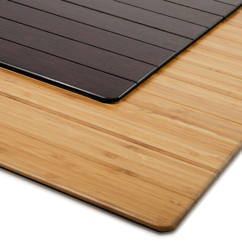 Bamboo Office Chair Mat | for Hard Floors and Carpet