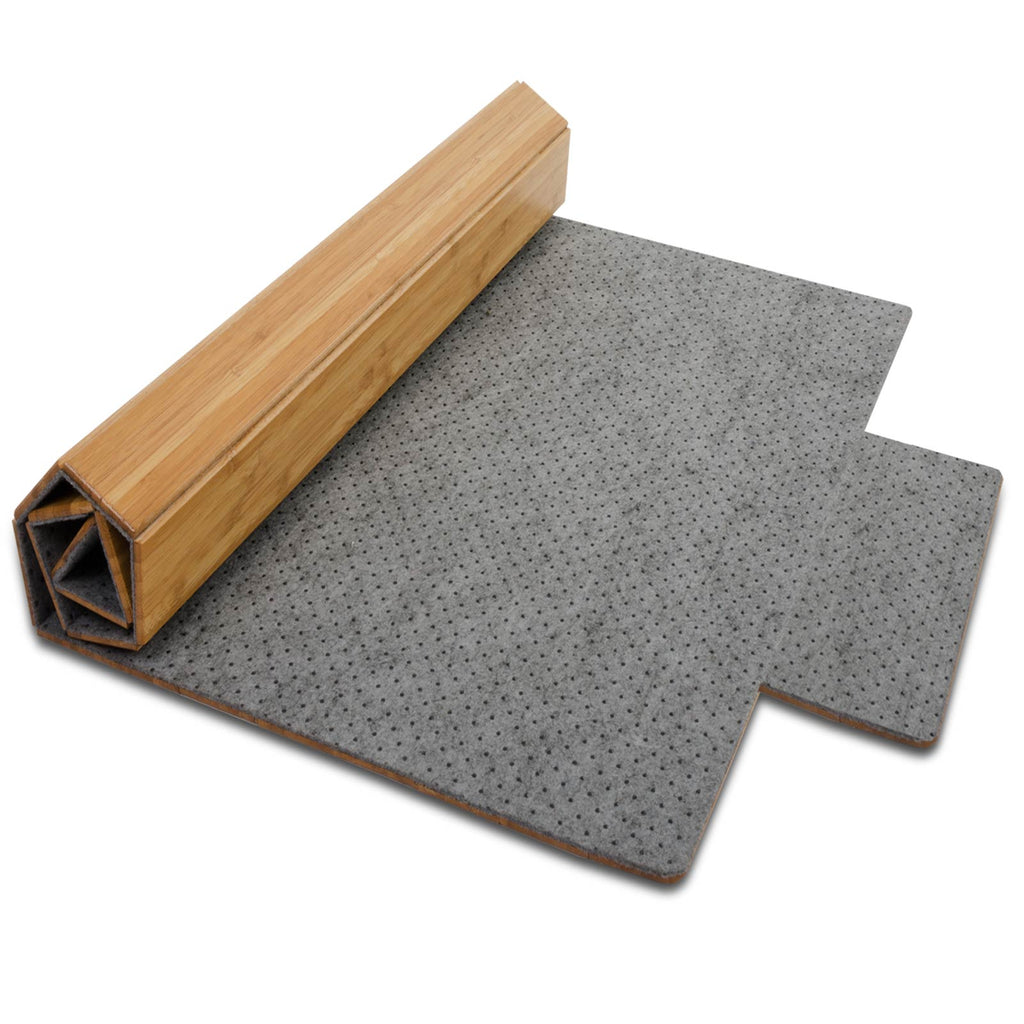 Bamboo Office Chair Mat | for Hard Floors and Carpet