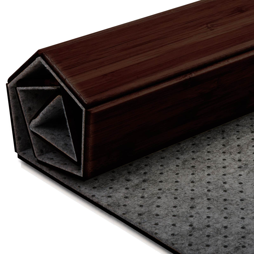 Bamboo Office Chair Mat | for Hard Floors and Carpet