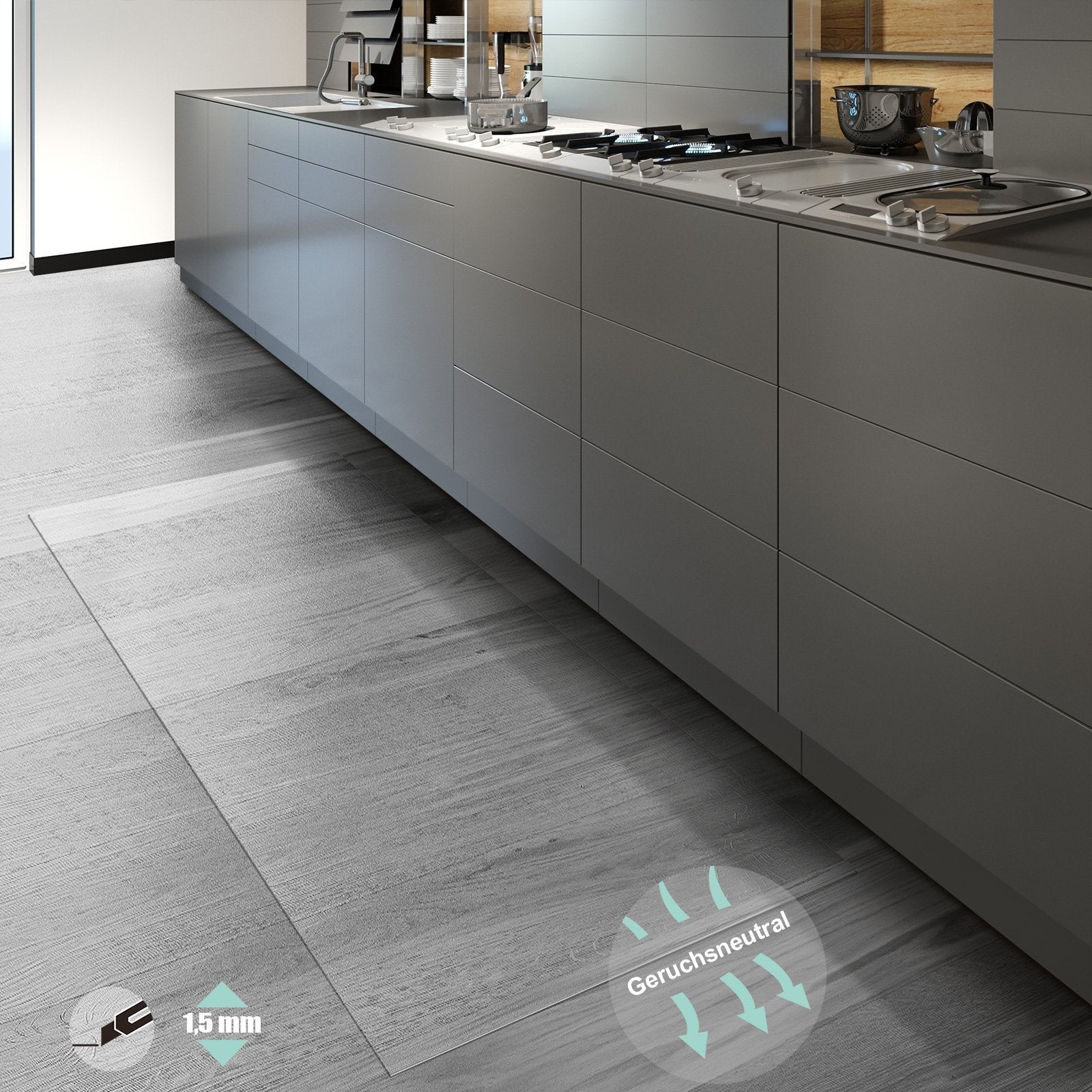 Chair Mat for Hard Floors | NEO Premium | Semi-transparent