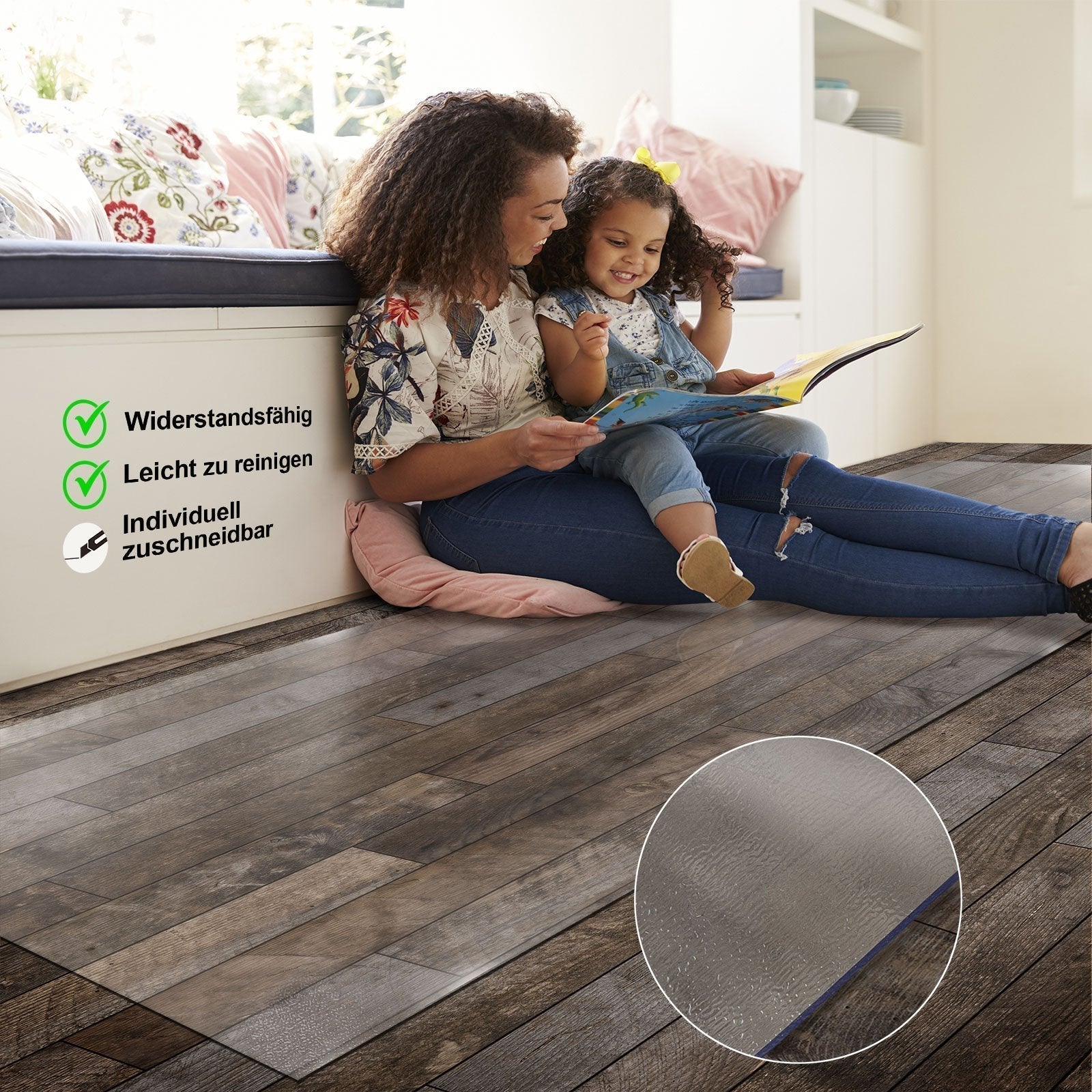 Chair Mat for Hard Floors | NEO Premium | Semi-transparent